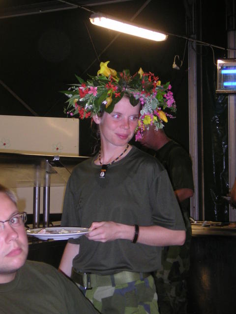 En riktigt fin krans hade Sandra