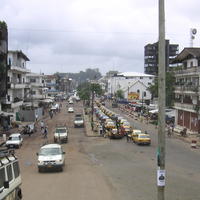 Broad street i Monrovias centrum, huvudgatan