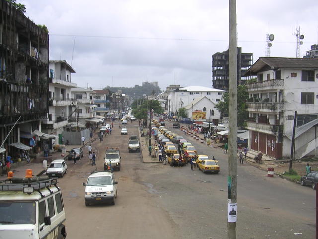 Broad street i Monrovias centrum, huvudgatan