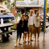 Me, Jordarna, Henke and Chika in Lennox Head!