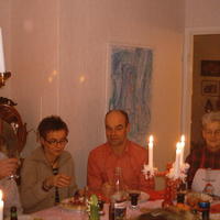 Mats, Ann, pappa och farmor