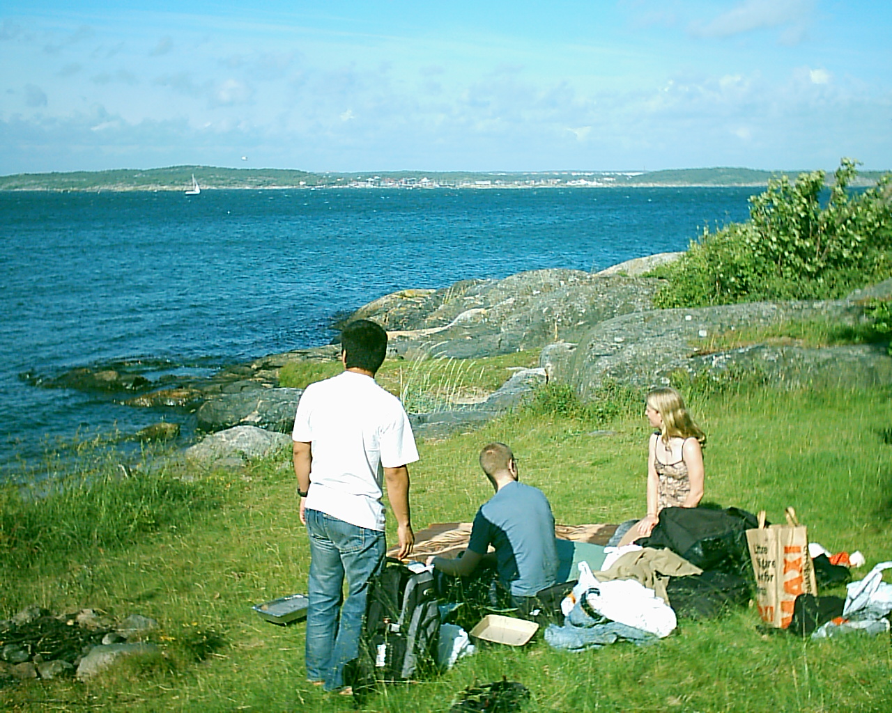 Vi hittade en bit strand på den norra delen av ön