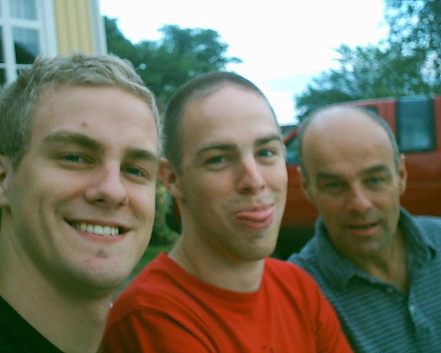 Johan, jag och pappa